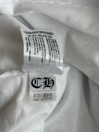 Chrome Hearts White Floral Logo Longsleeve T-Shirt