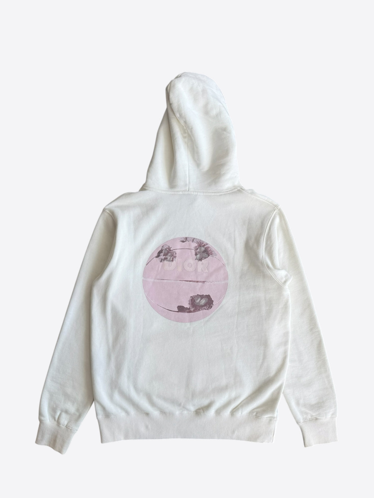 Dior Daniel Arsham White & Pink Basketball Graphic Hoodie
