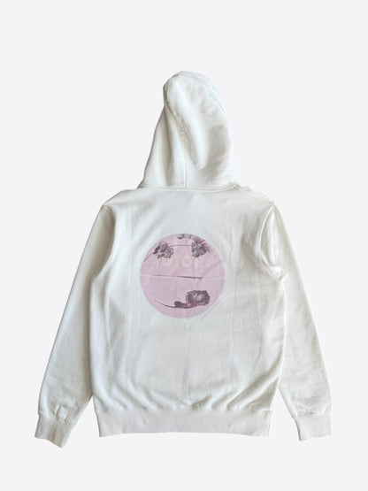 Dior Daniel Arsham White & Pink Basketball Graphic Hoodie