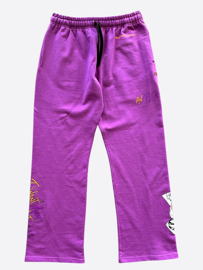 Chrome Hearts Matty Boy Purple More Not Less Sweatpants
