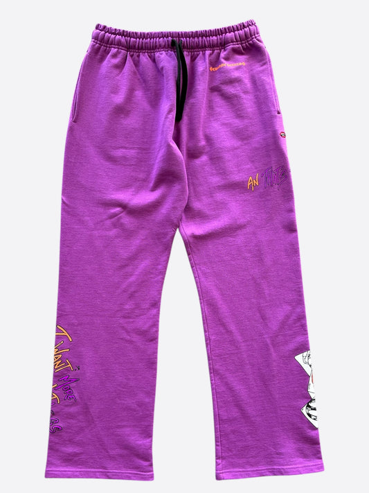 Chrome Hearts Matty Boy Purple More Not Less Sweatpants