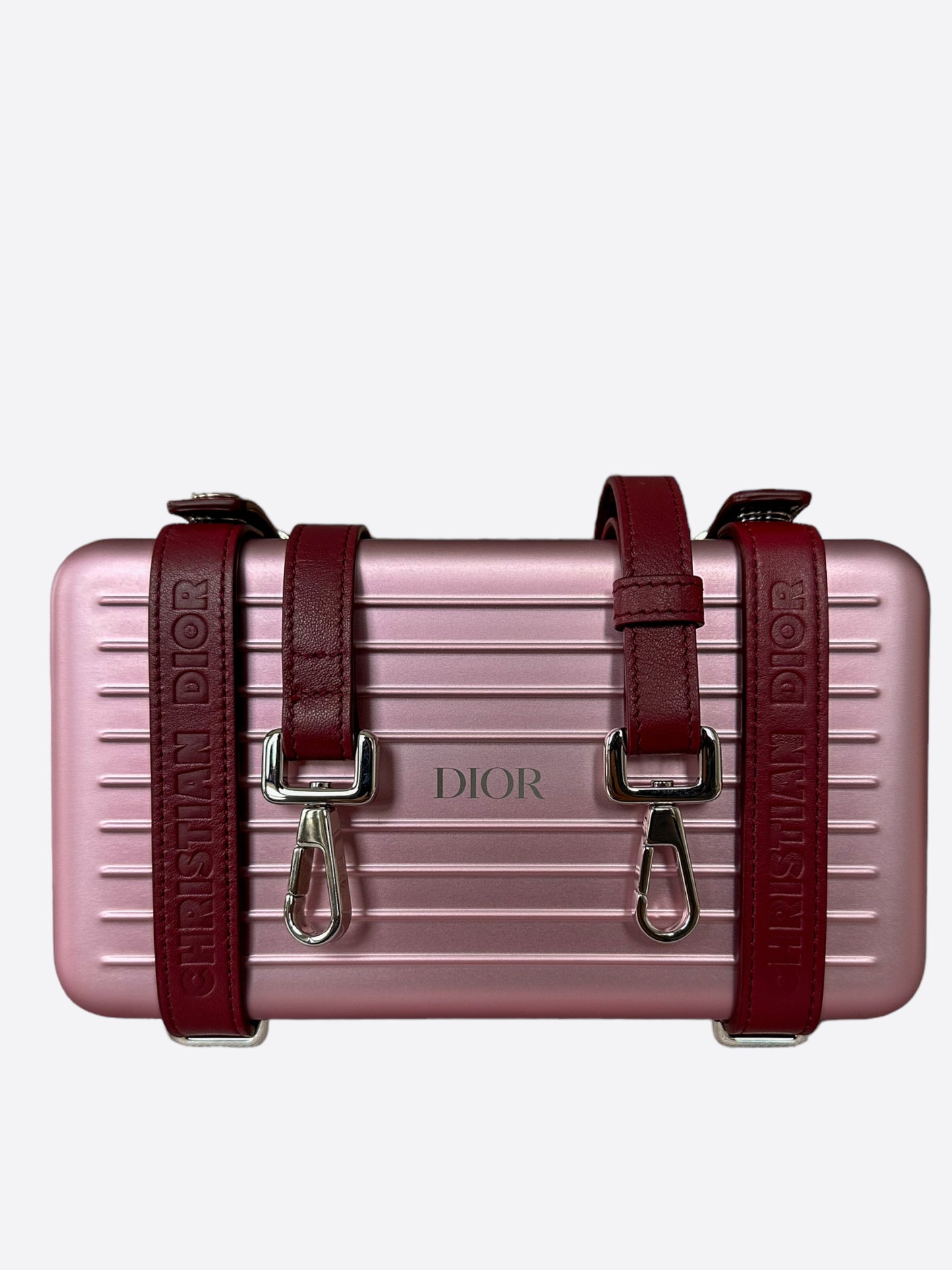 Dior Rimowa Aluminum Pink Clutch Bag