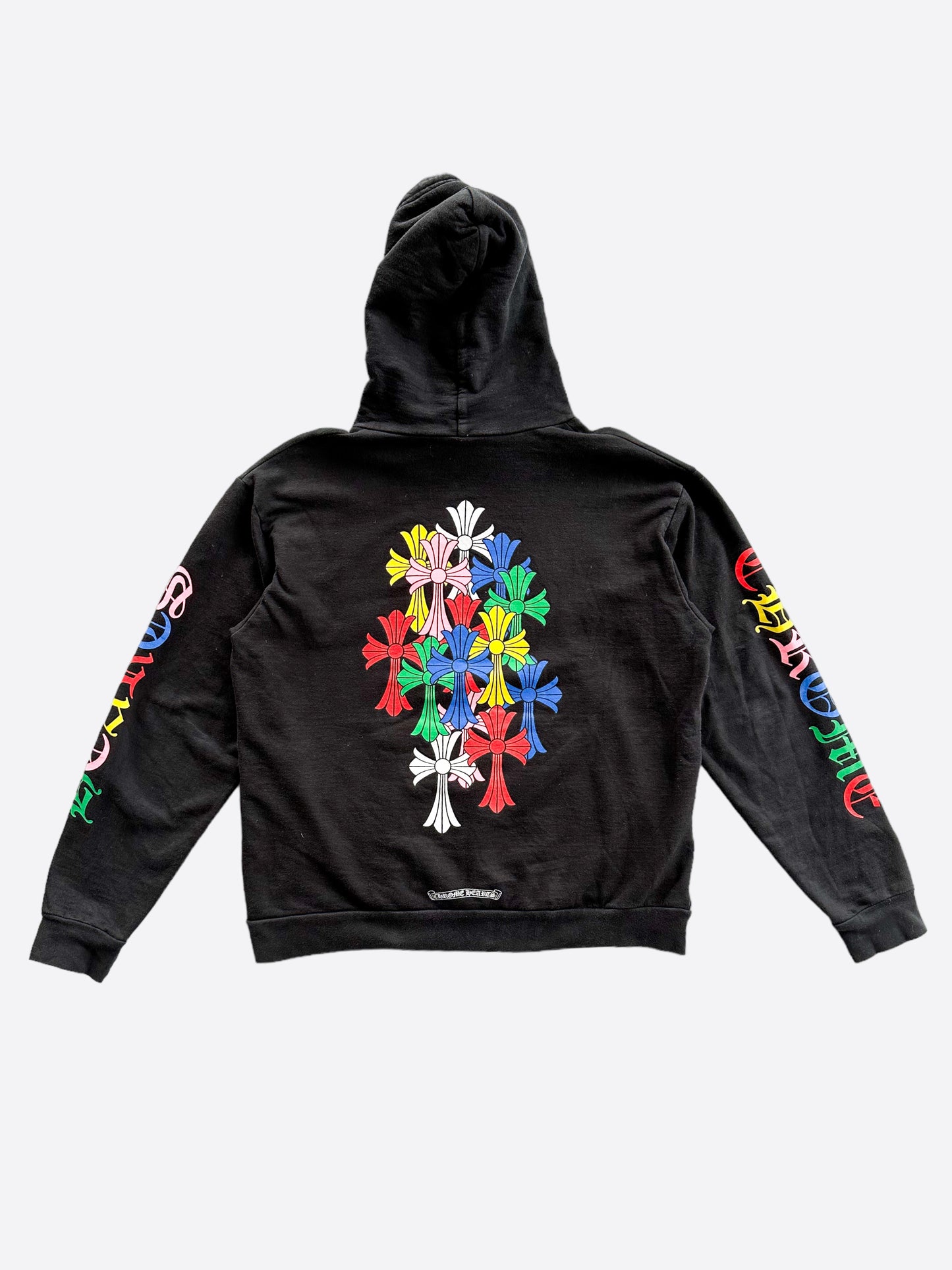 Chrome Hearts Black Multicolor Cross Hoodie