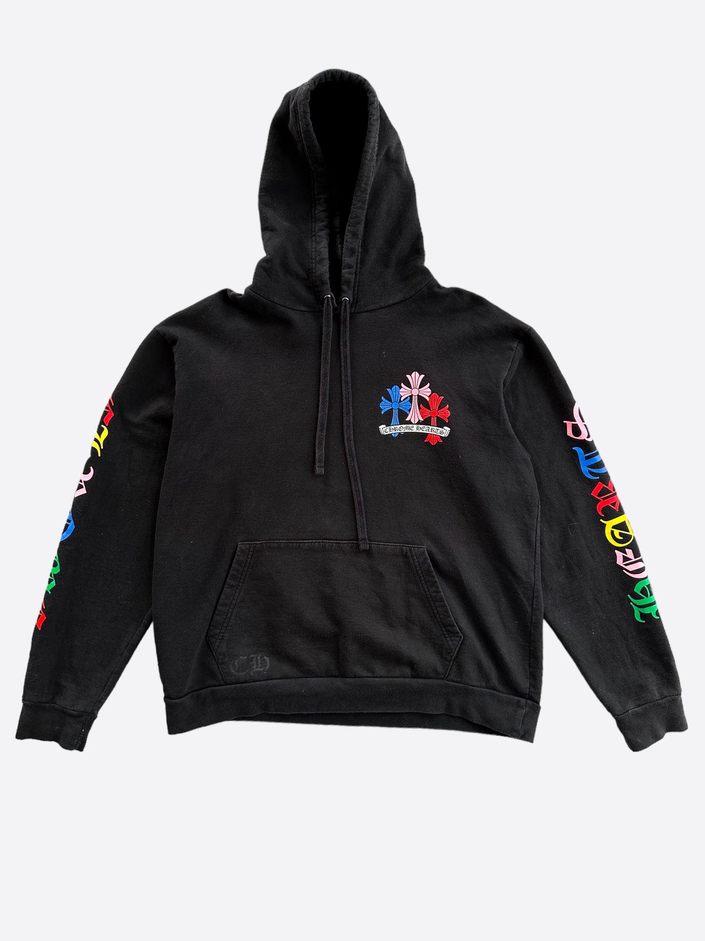 Chrome Hearts Black Multicolor Cross Hoodie