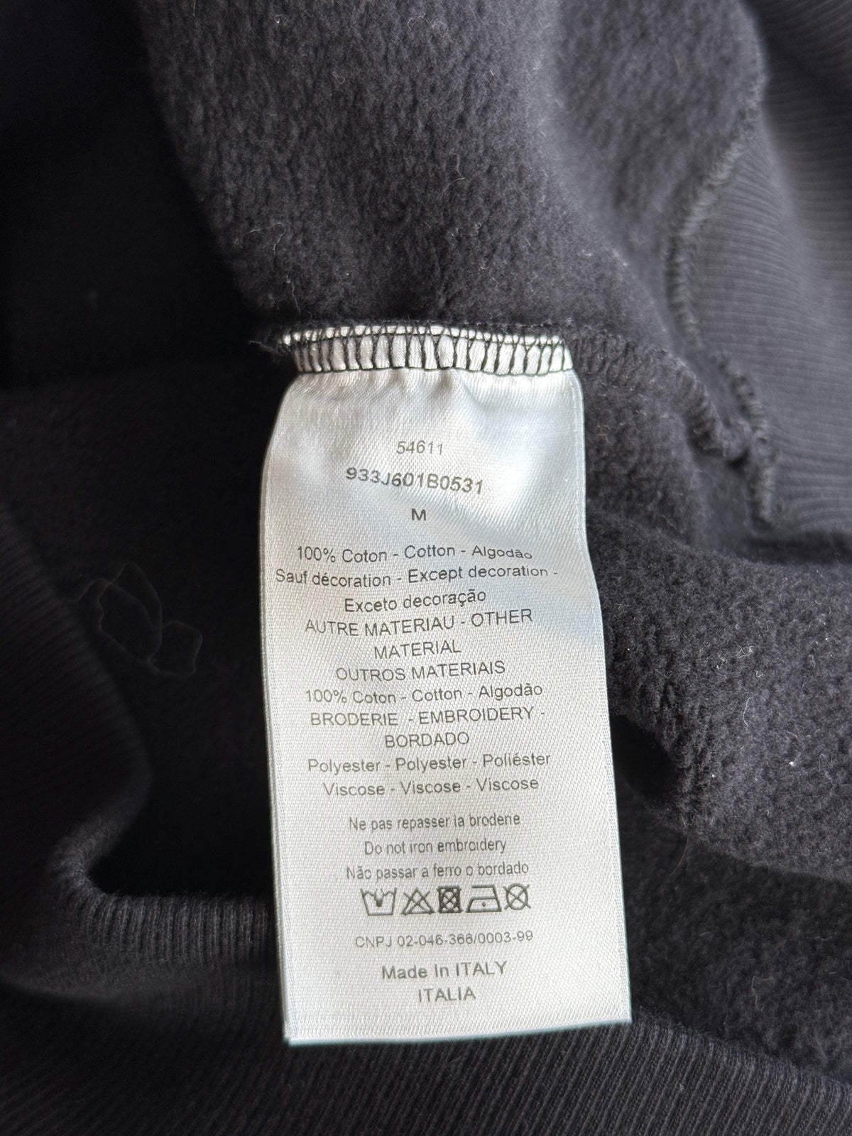 Dior Black Dior Et Moi Sequin Embellished Logo Sweatshirt