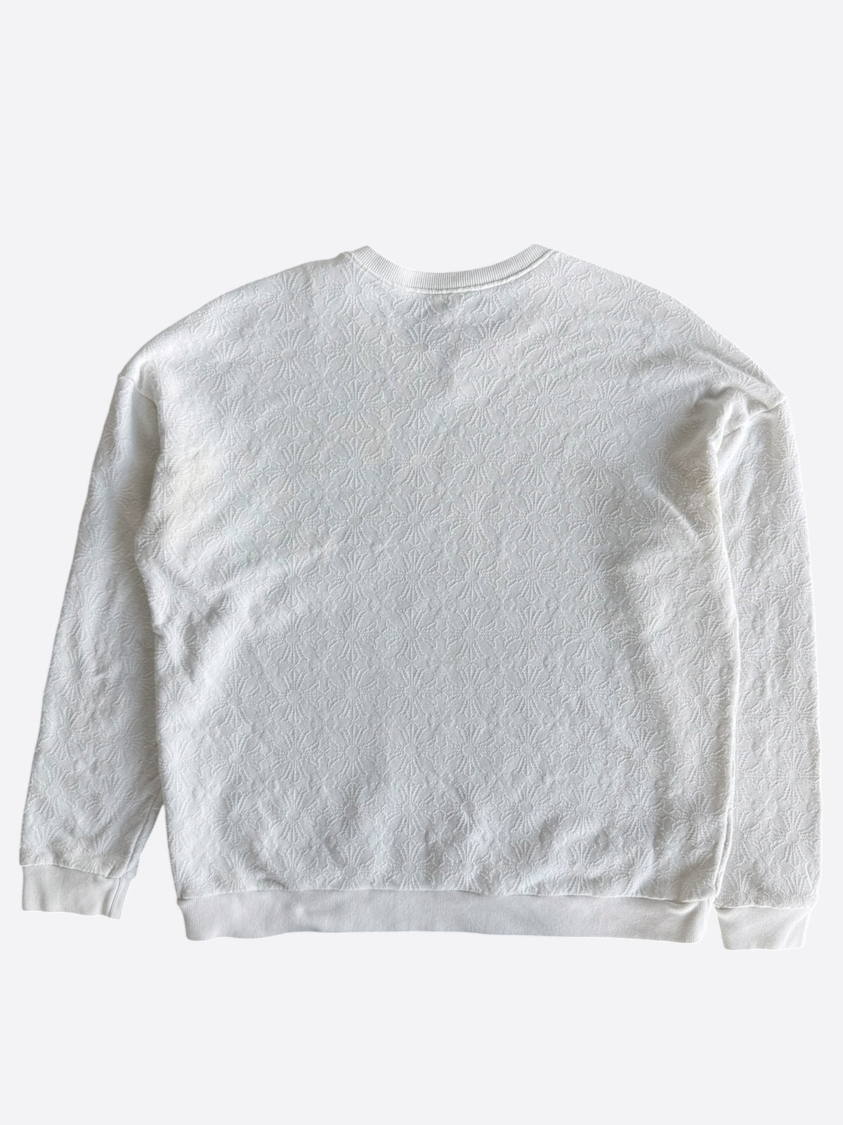 Chrome Hearts White Cross Jacquard Embroidered Sweater