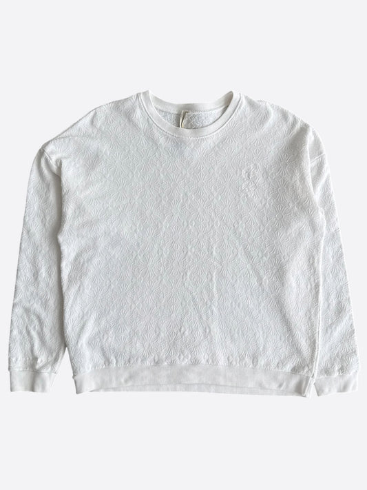 Chrome Hearts White Cross Jacquard Embroidered Sweater