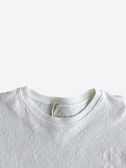 Chrome Hearts White Cross Jacquard Embroidered Sweater