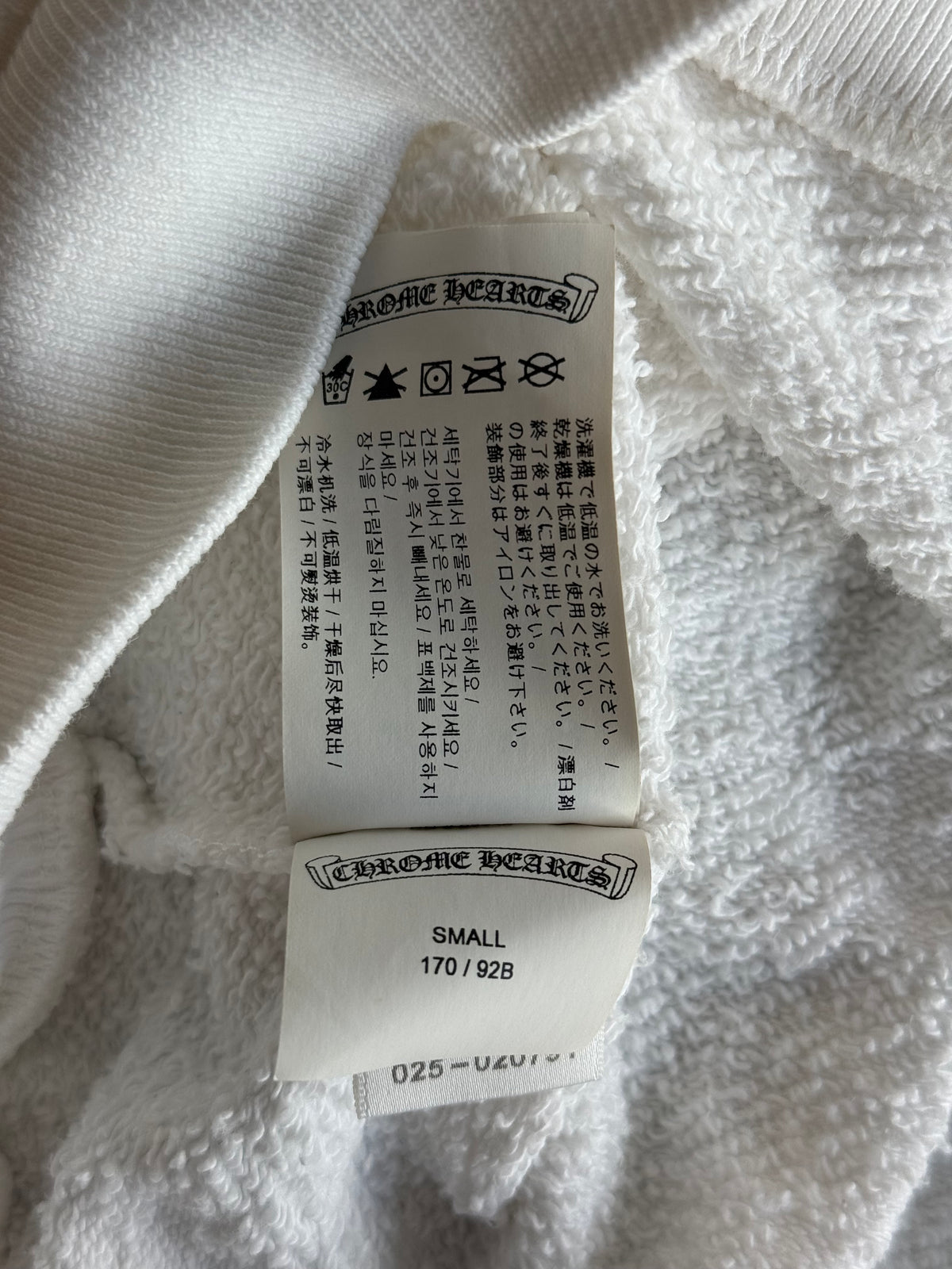 Chrome Hearts White Cross Jacquard Embroidered Sweater