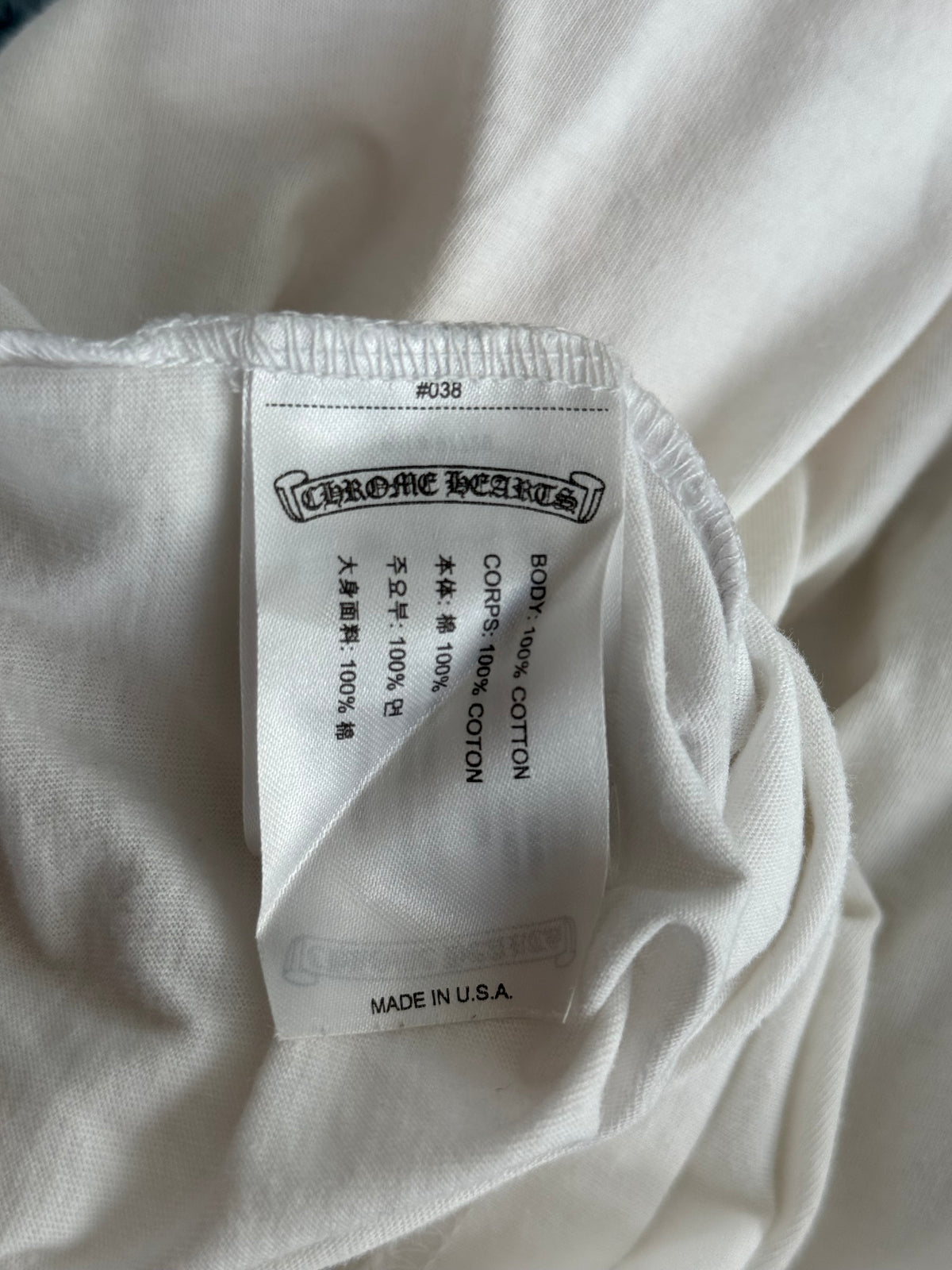 Chrome Hearts White & Pink Horseshoe Logo T-Shirt