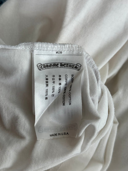 Chrome Hearts White & Pink Horseshoe Logo T-Shirt