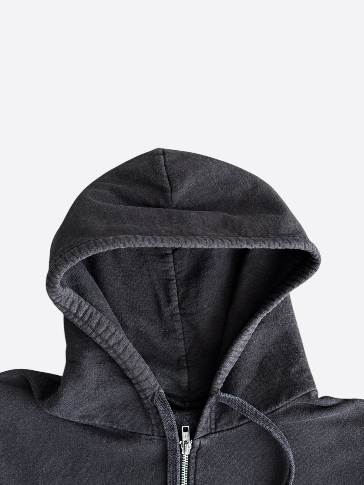 Chrome Hearts Black & White Scroll Logo Zip Up Hoodie