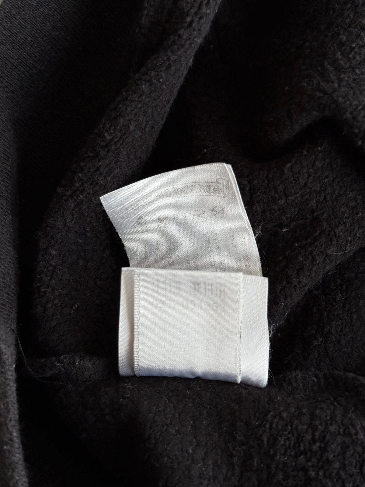 Chrome Hearts Black & White Scroll Logo Zip Up Hoodie