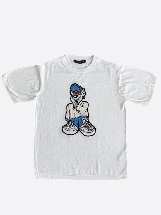 Louis Vuitton White Intarsia Rapper Graphic T-Shirt