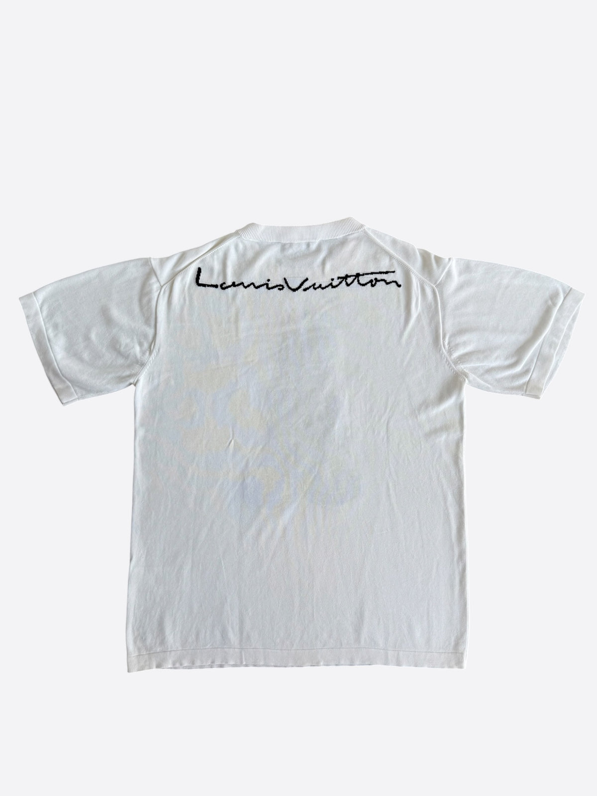 Louis Vuitton White Intarsia Rapper Graphic T-Shirt
