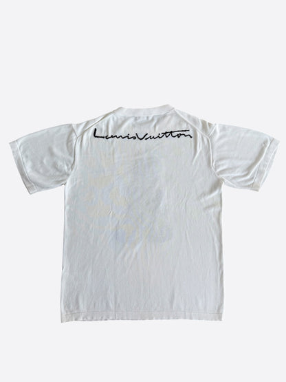 Louis Vuitton White Intarsia Rapper Graphic T-Shirt