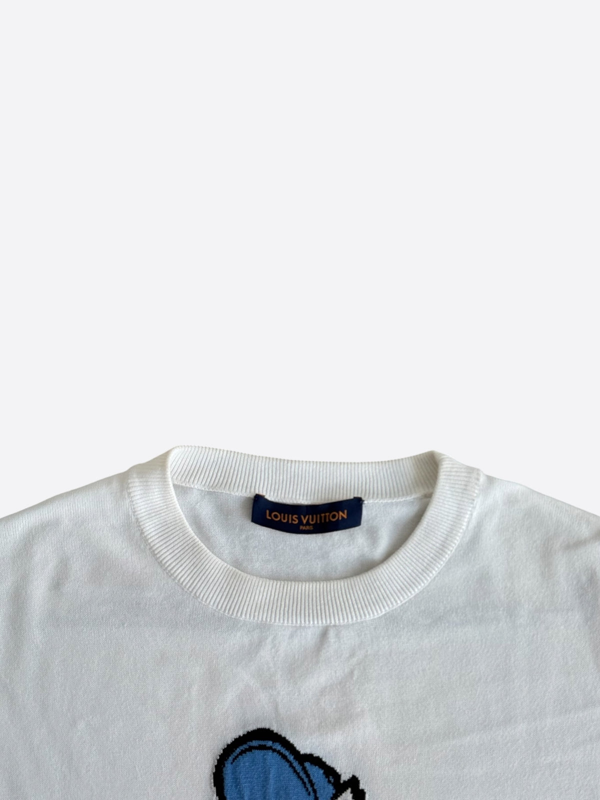 Louis Vuitton White Intarsia Rapper Graphic T-Shirt
