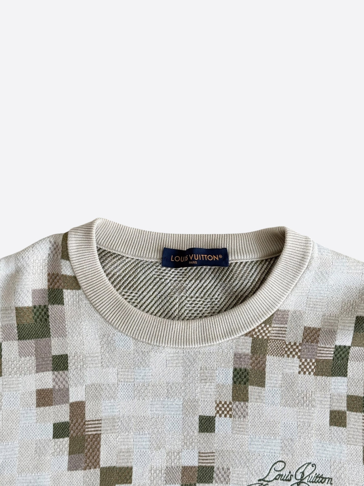 Louis Vuitton Beige & Green Damouflage Sweater