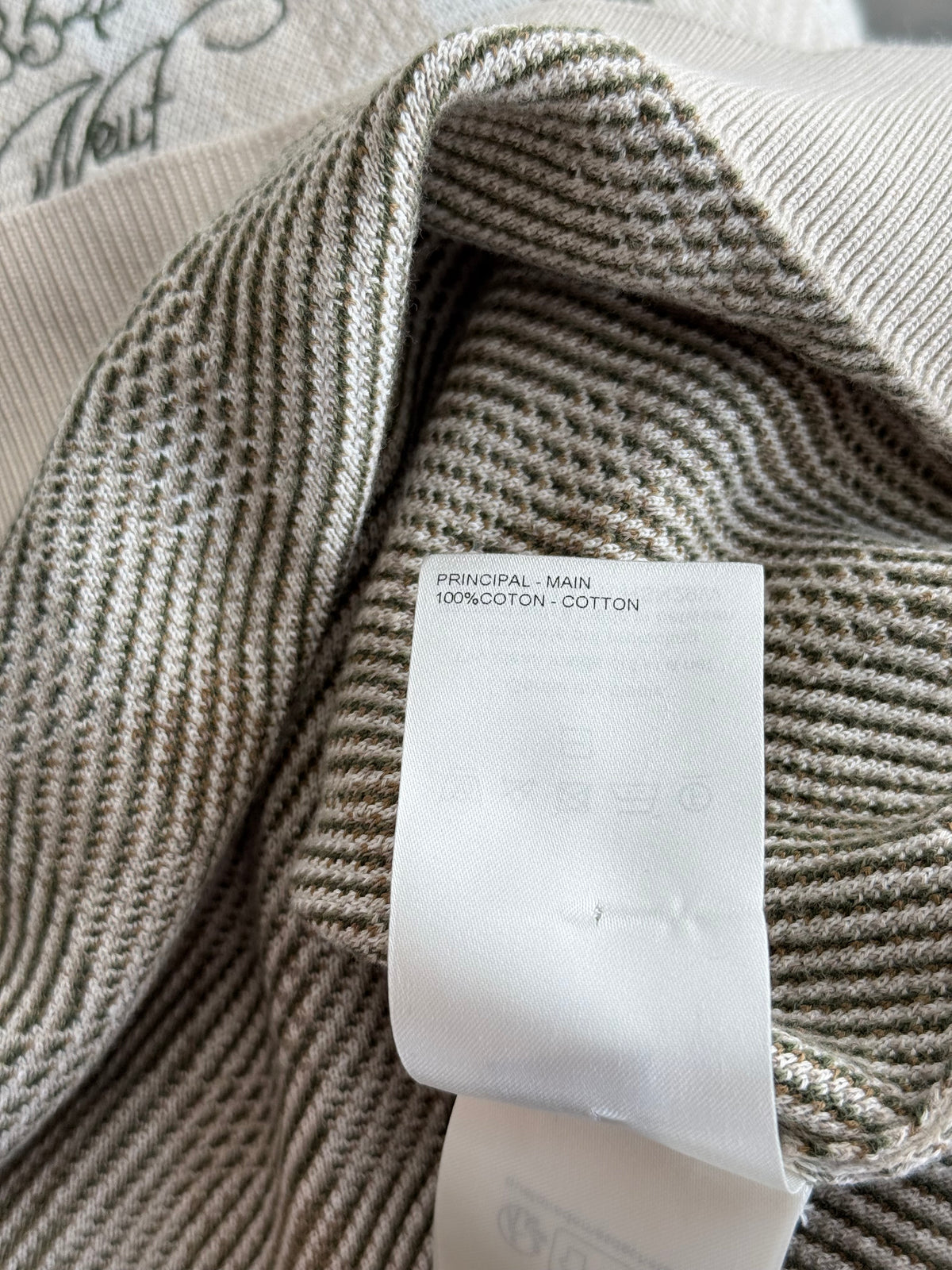 Louis Vuitton Beige & Green Damouflage Sweater