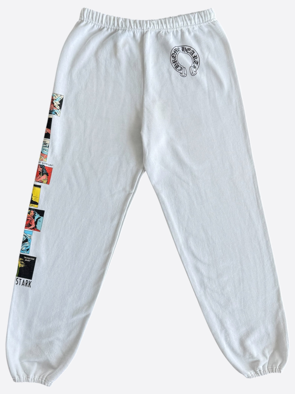 Chrome Hearts Jessie Jo Stark White & Multicolor Horseshoe Sweatpants