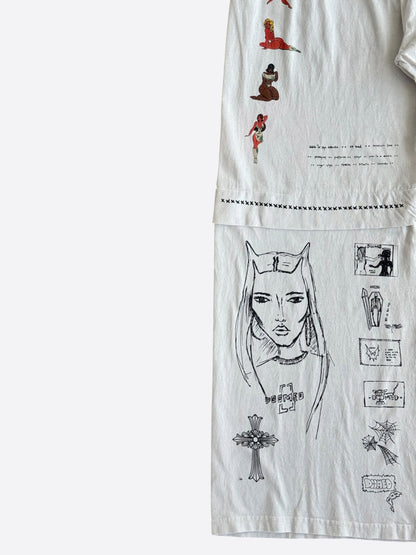 Chrome Hearts White & Multicolor Deadly Doll Sweatpants