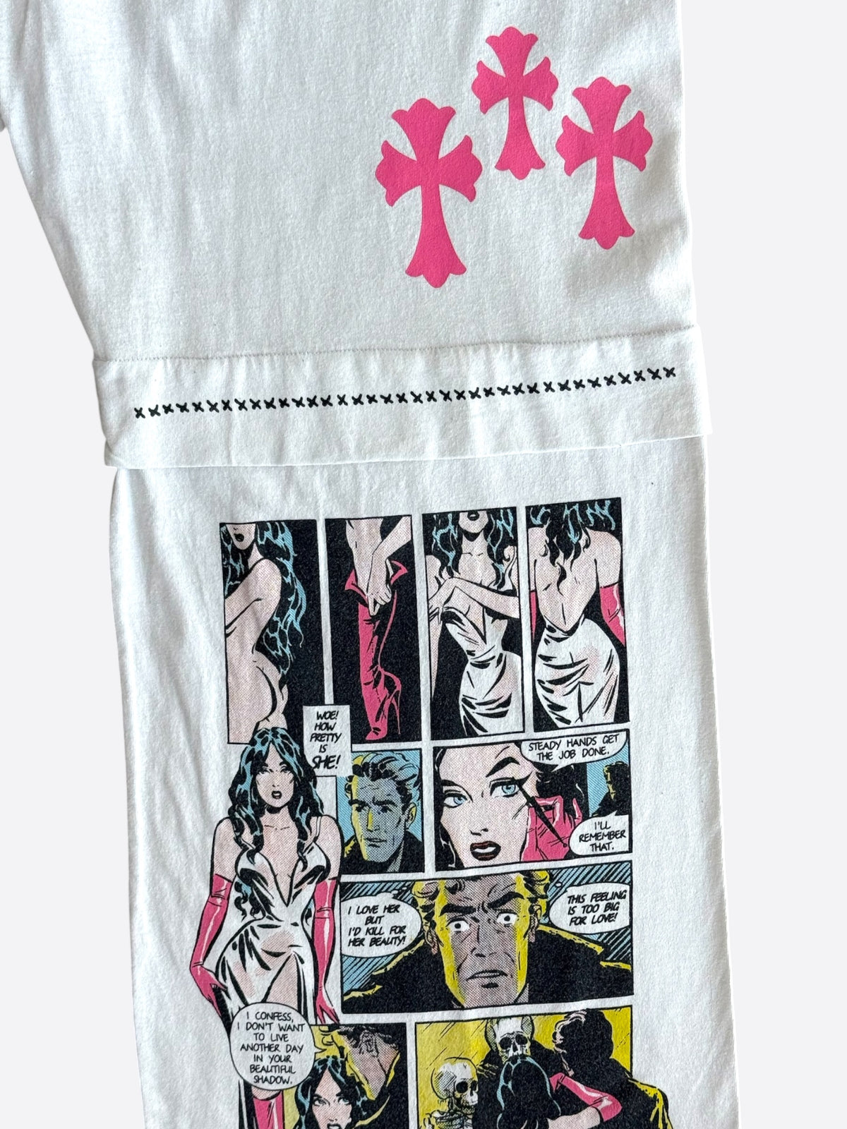 Chrome Hearts White & Multicolor Deadly Doll Sweatpants