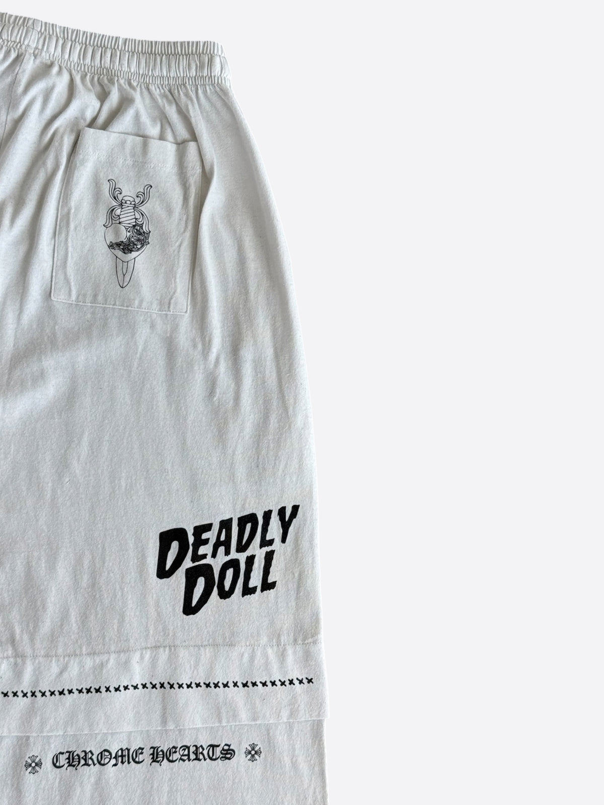 Chrome Hearts White & Multicolor Deadly Doll Sweatpants