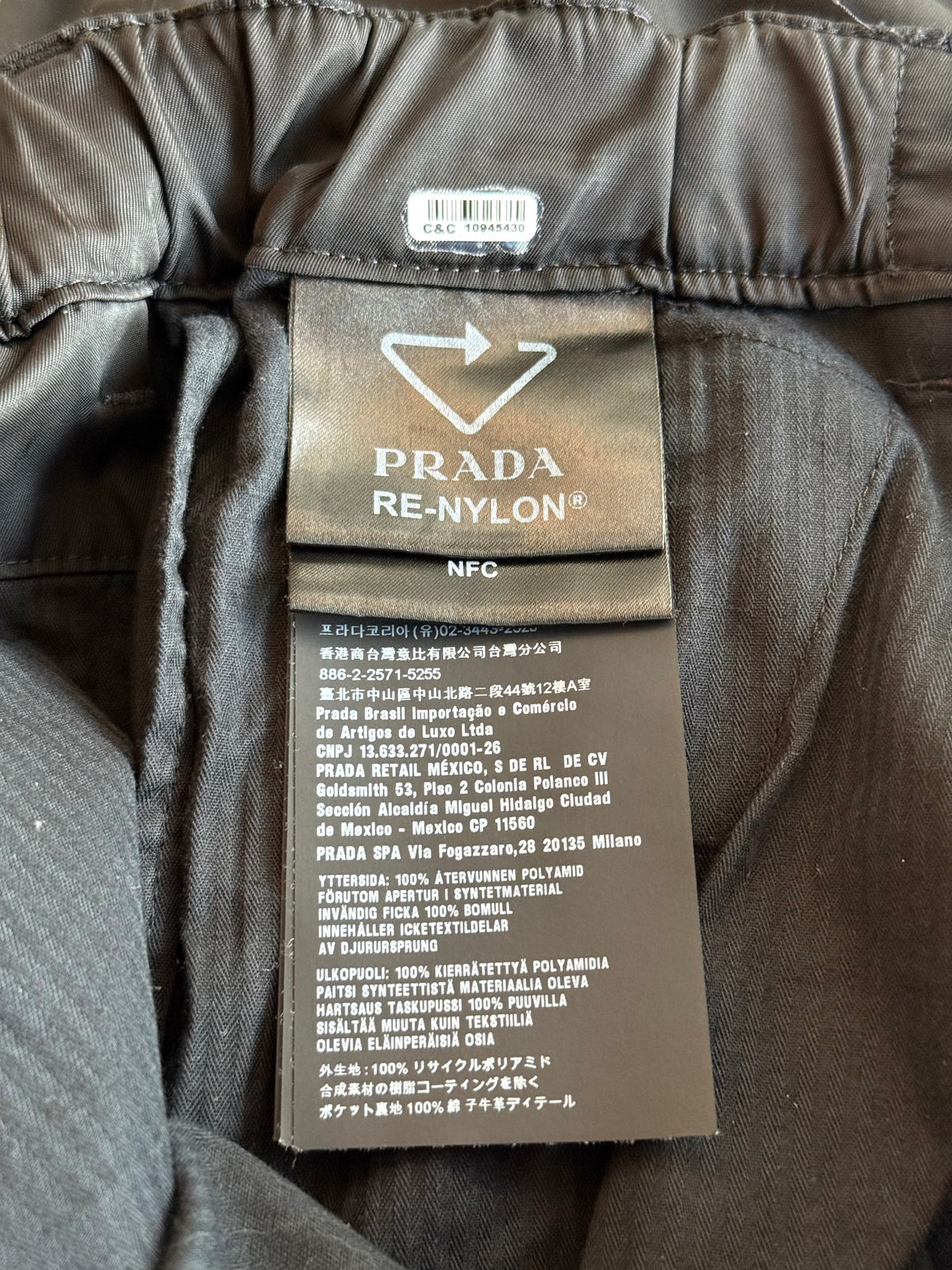 Prada Black Re-Nylon Pants