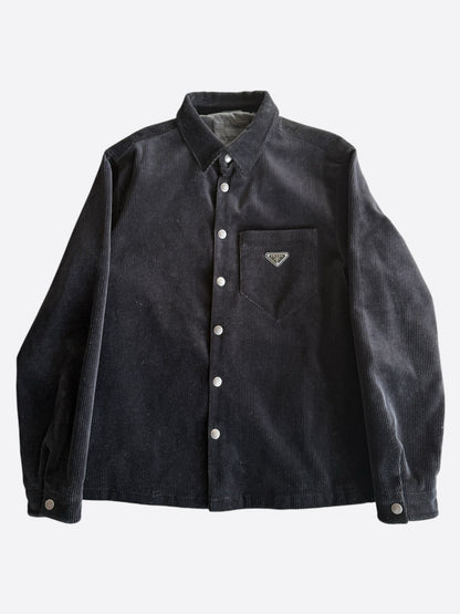 Prada Black Corduroy Overshirt