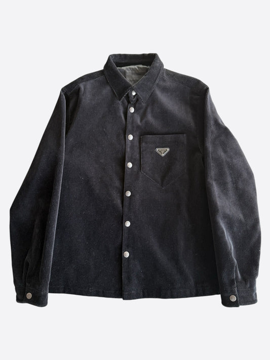 Prada Black Corduroy Overshirt