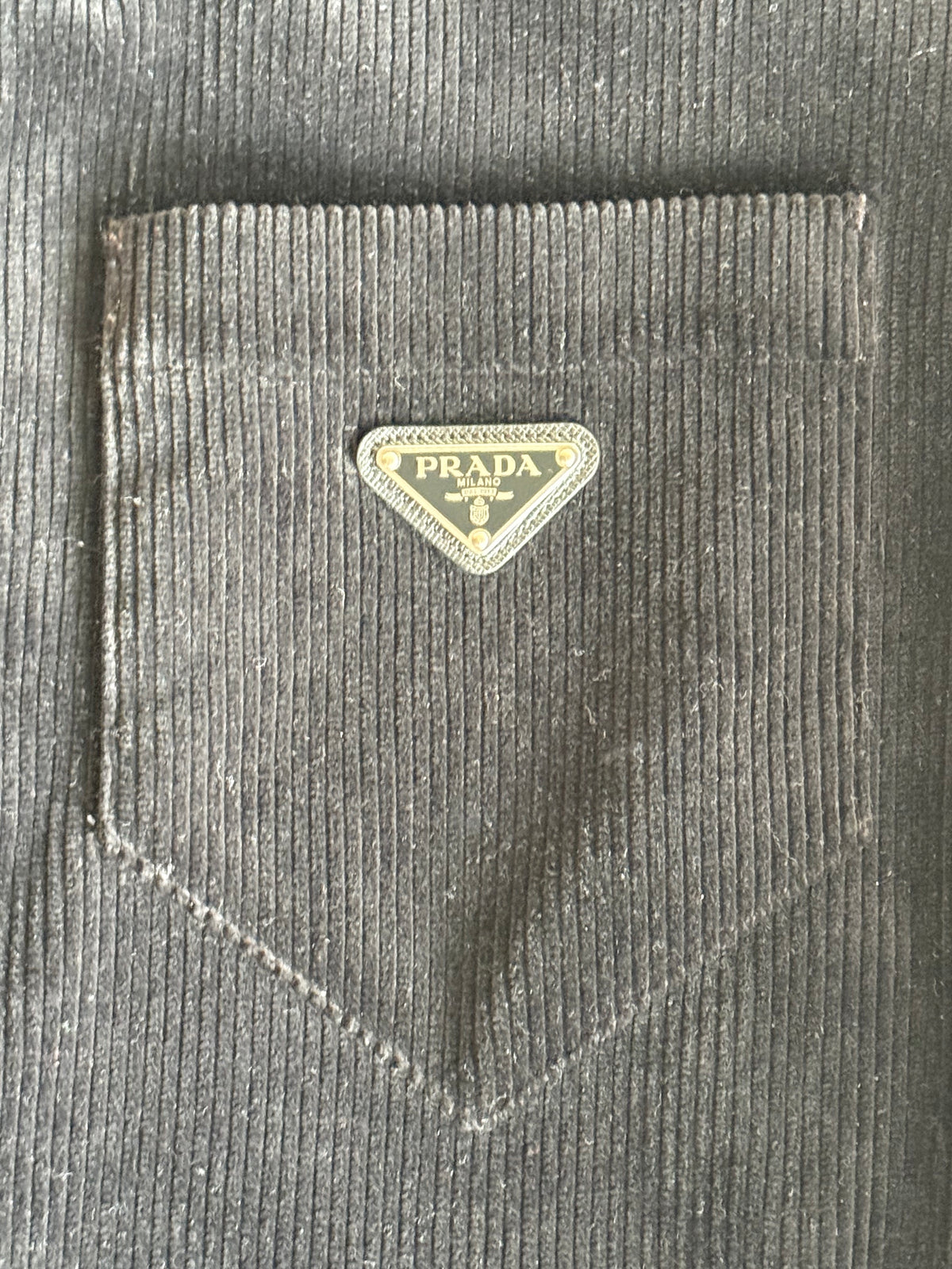 Prada Black Corduroy Overshirt