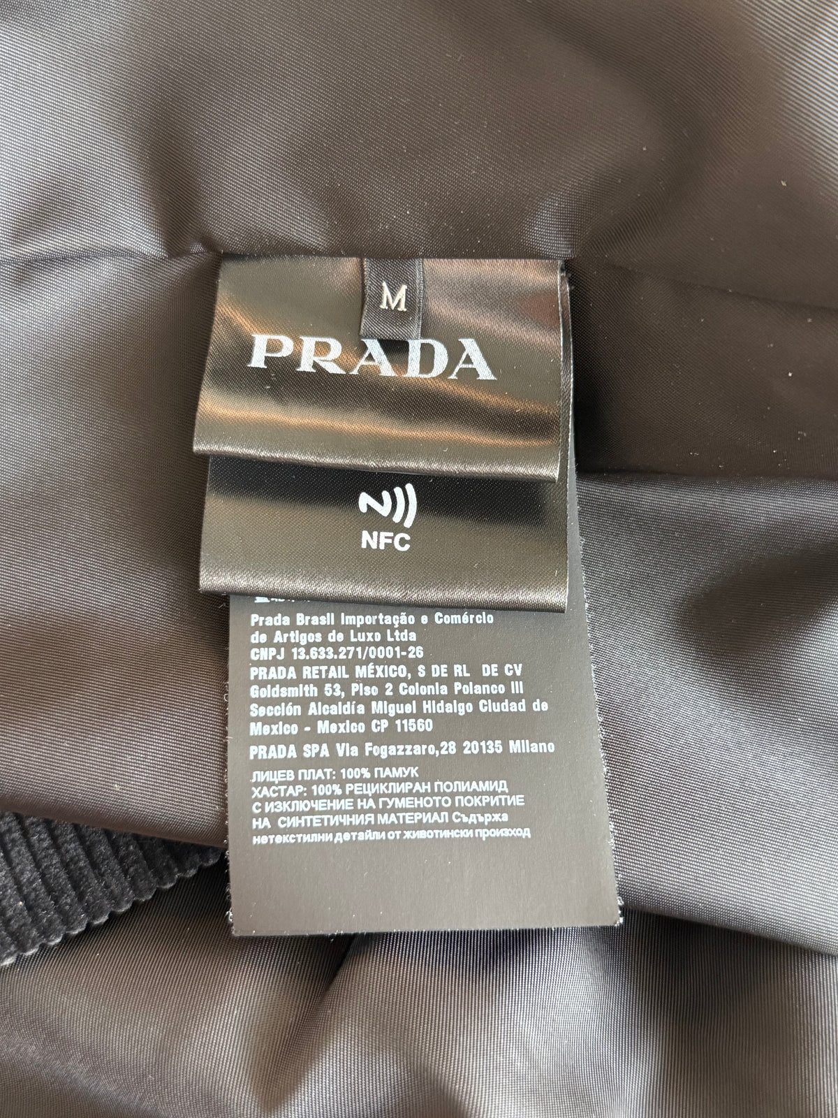 Prada Black Corduroy Overshirt