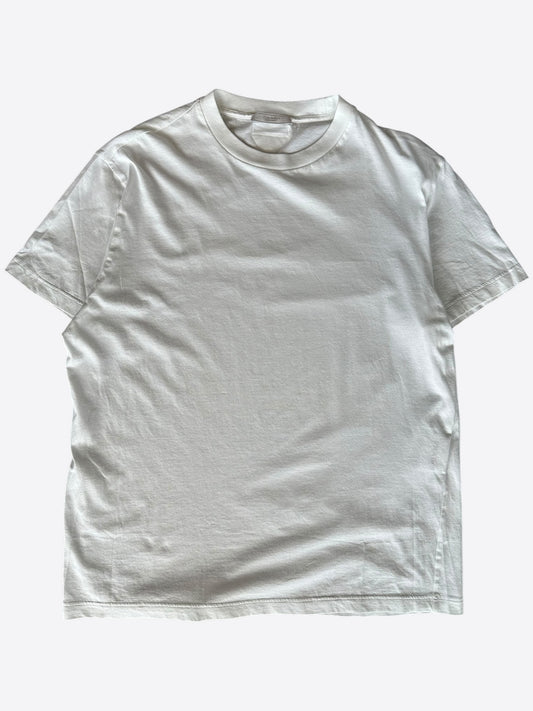 Prada White Triangle Logo T-Shirt
