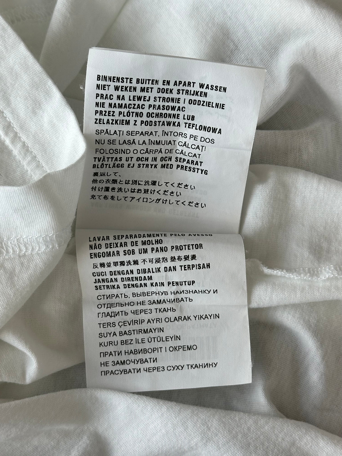 Prada White Triangle Logo T-Shirt