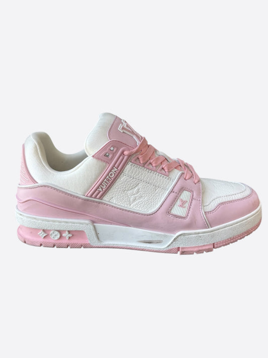 Louis Vuitton Pink & White Monogram Trainers