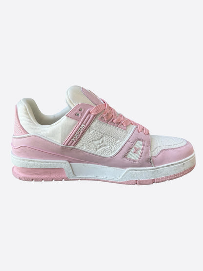 Louis Vuitton Pink & White Monogram Trainers