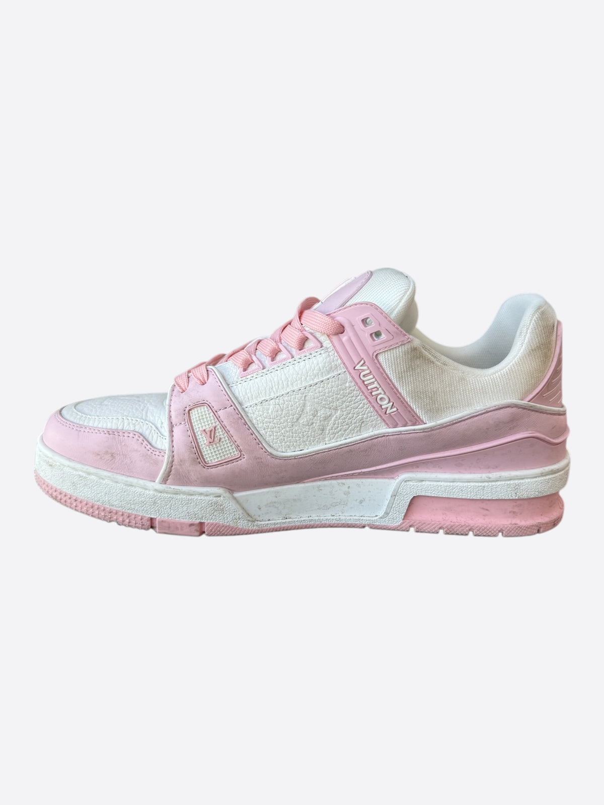 Louis Vuitton Pink & White Monogram Trainers