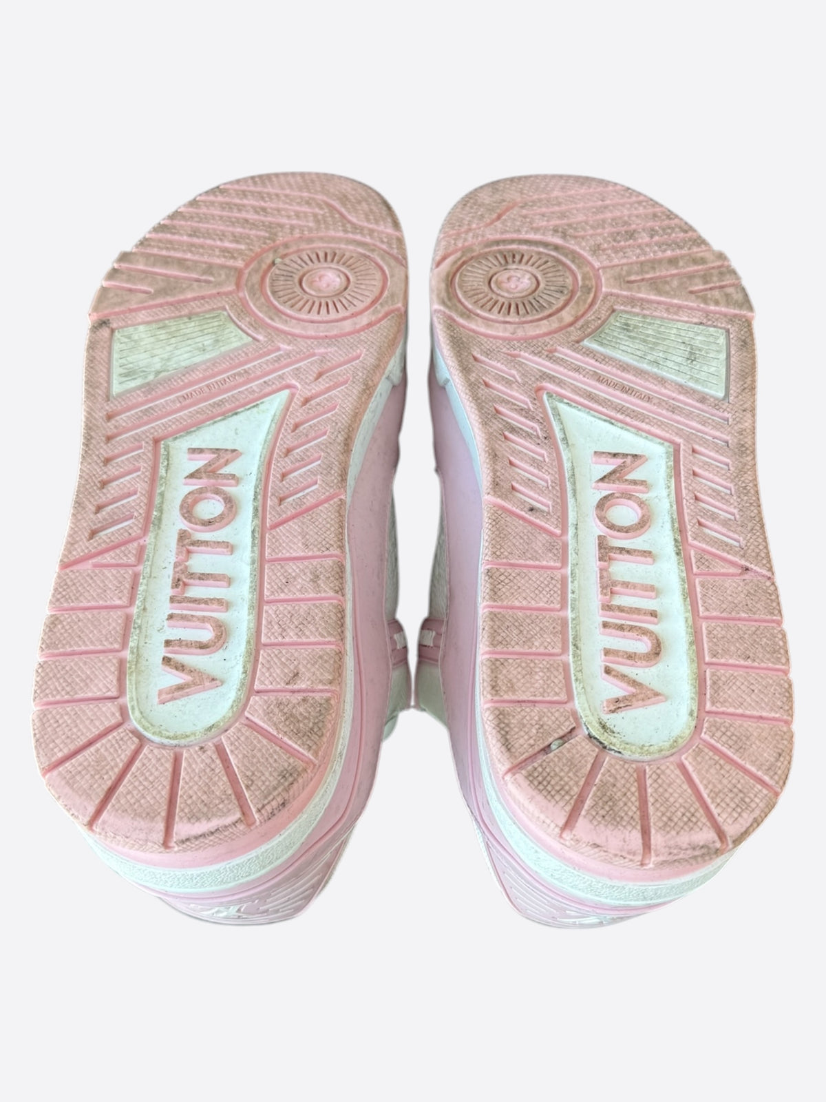 Louis Vuitton Pink & White Monogram Trainers