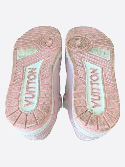 Louis Vuitton Pink & White Monogram Trainers