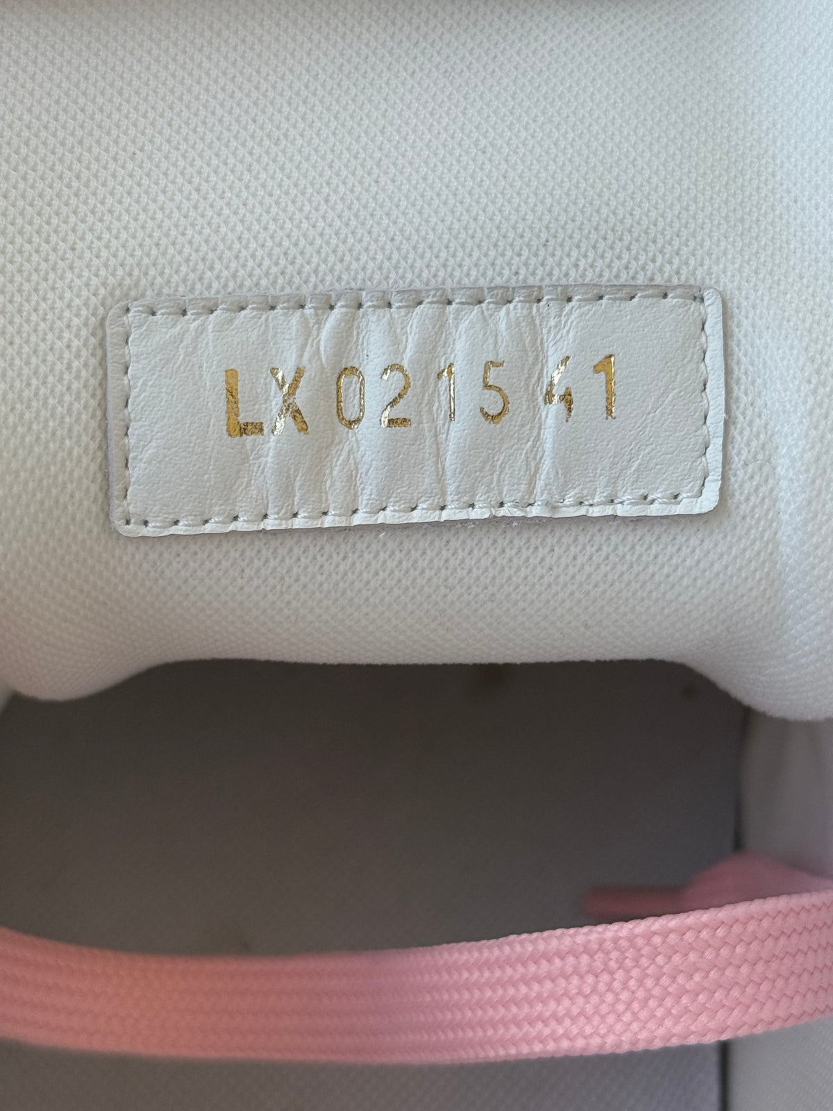 Louis Vuitton Pink & White Monogram Trainers