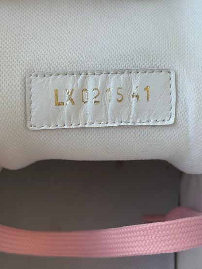 Louis Vuitton Pink & White Monogram Trainers
