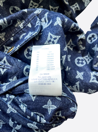 Louis Vuitton Navy & White Monogram Denim Jacket