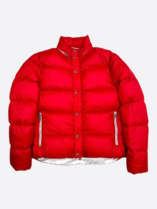 Chrome Hearts Red & White Puffer Jacket