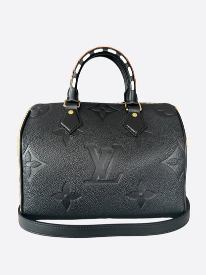 Louis Vuitton Black Empreinte Monogram Wild At Heart Speedy 25
