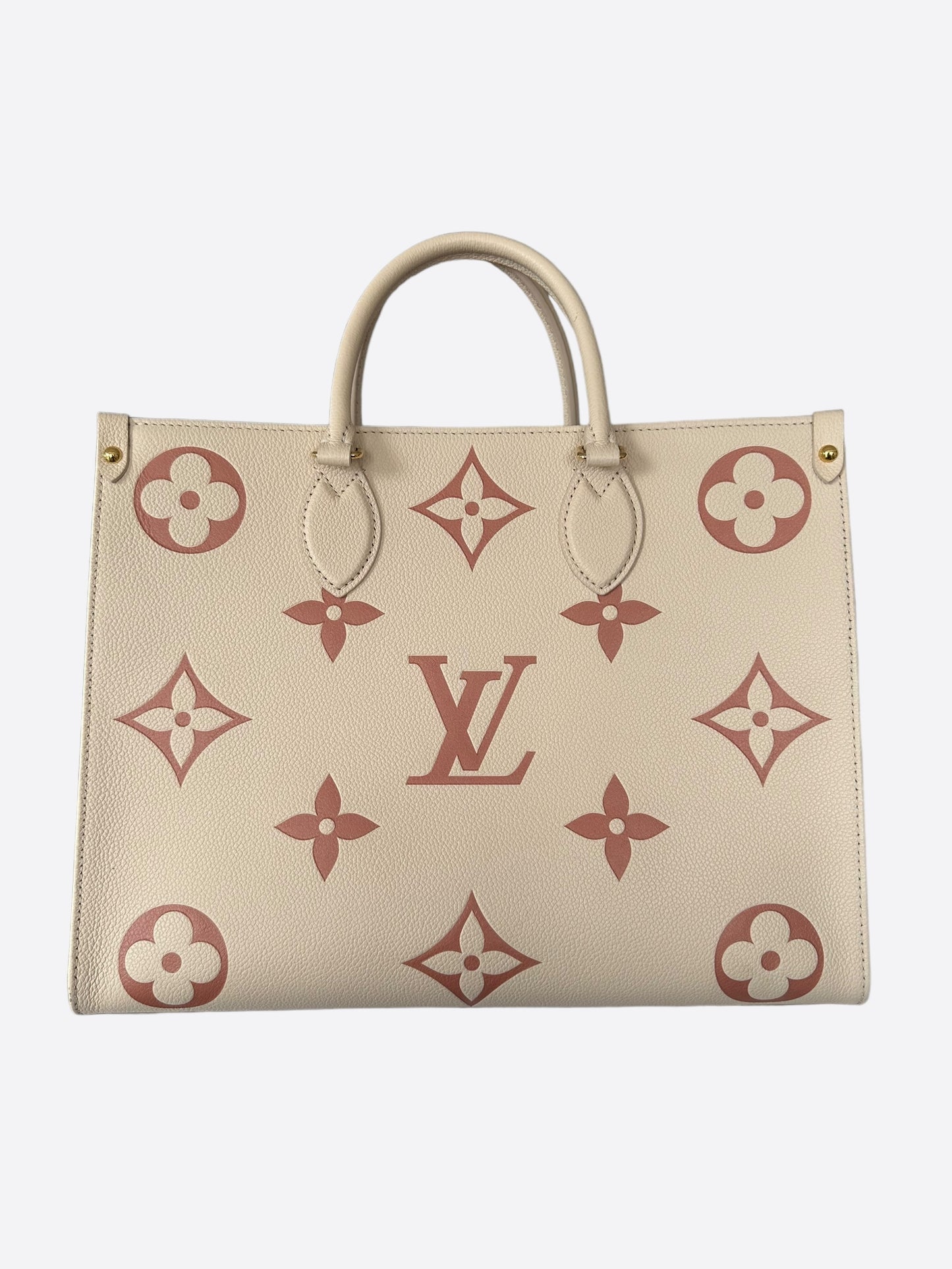 Louis Vuitton Cream & Rose Empreinte Monogram OnTheGo MM