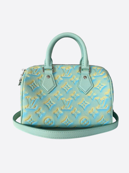 Louis Vuitton Stardust Green Empreinte Monogram Speedy 20