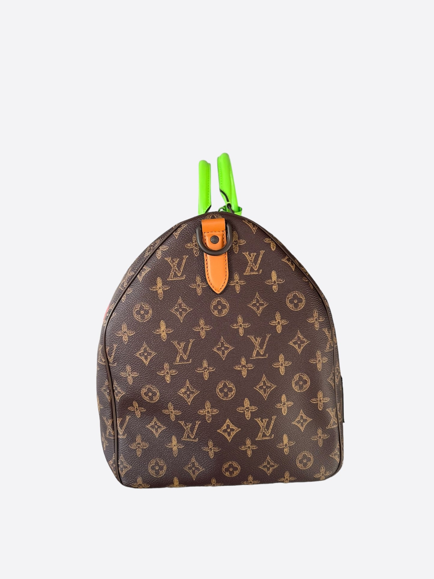 Louis Vuitton Brown Monogram Striped Keepall 55