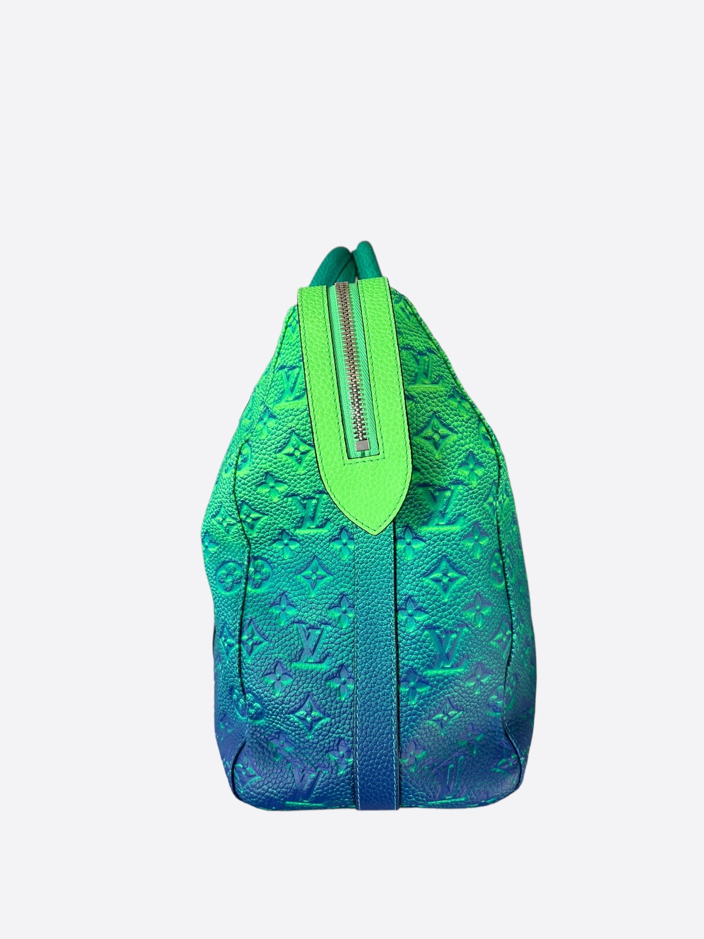 Louis Vuitton Green & Blue Monogram Illusion Keepall Tote