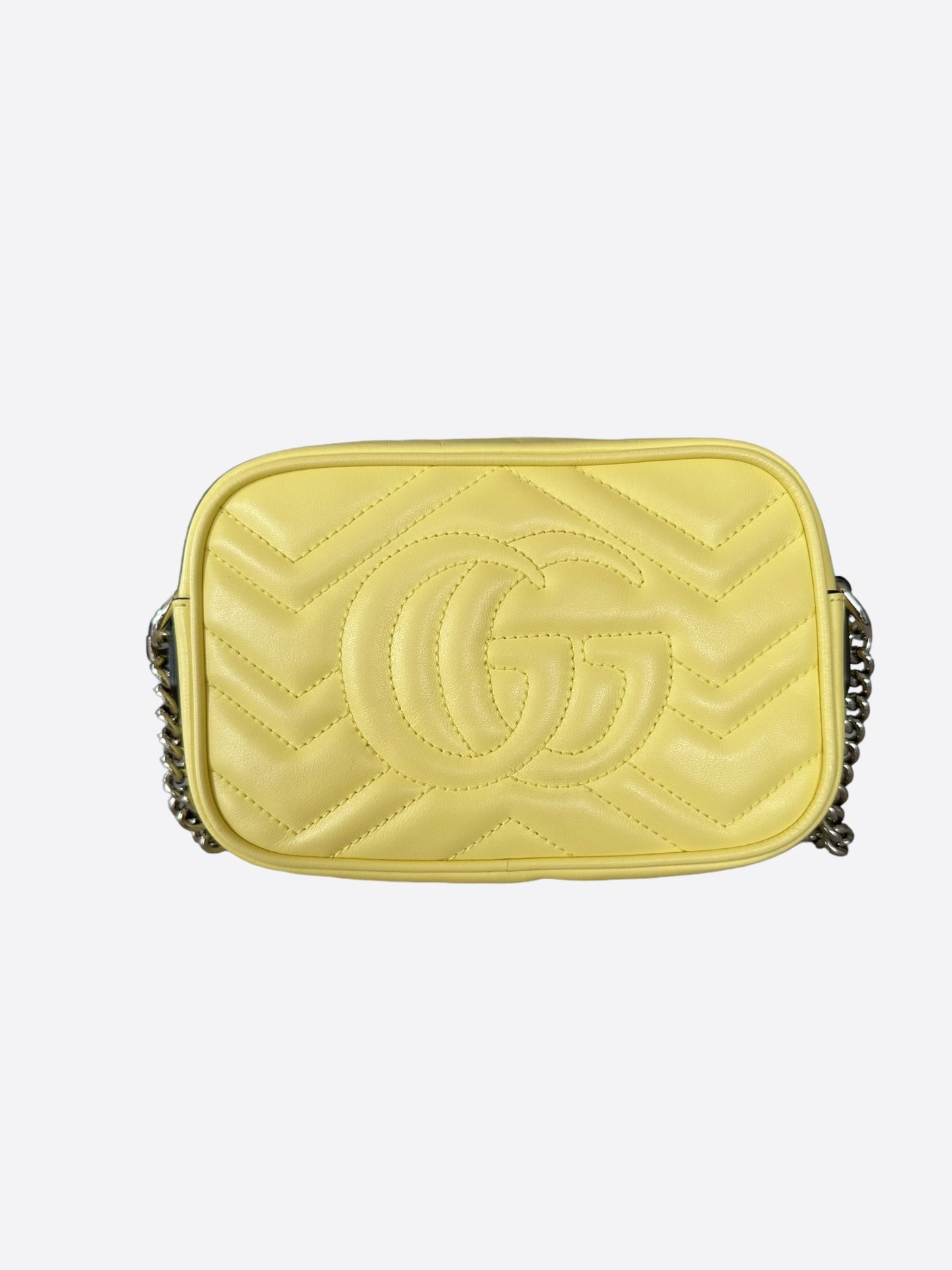 Gucci Yellow GG Mini Marmont Shoulder Bag