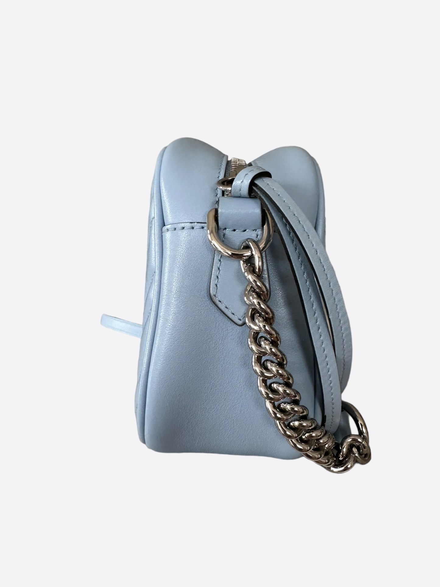 Gucci Blue GG Mini Marmont Shoulder Bag